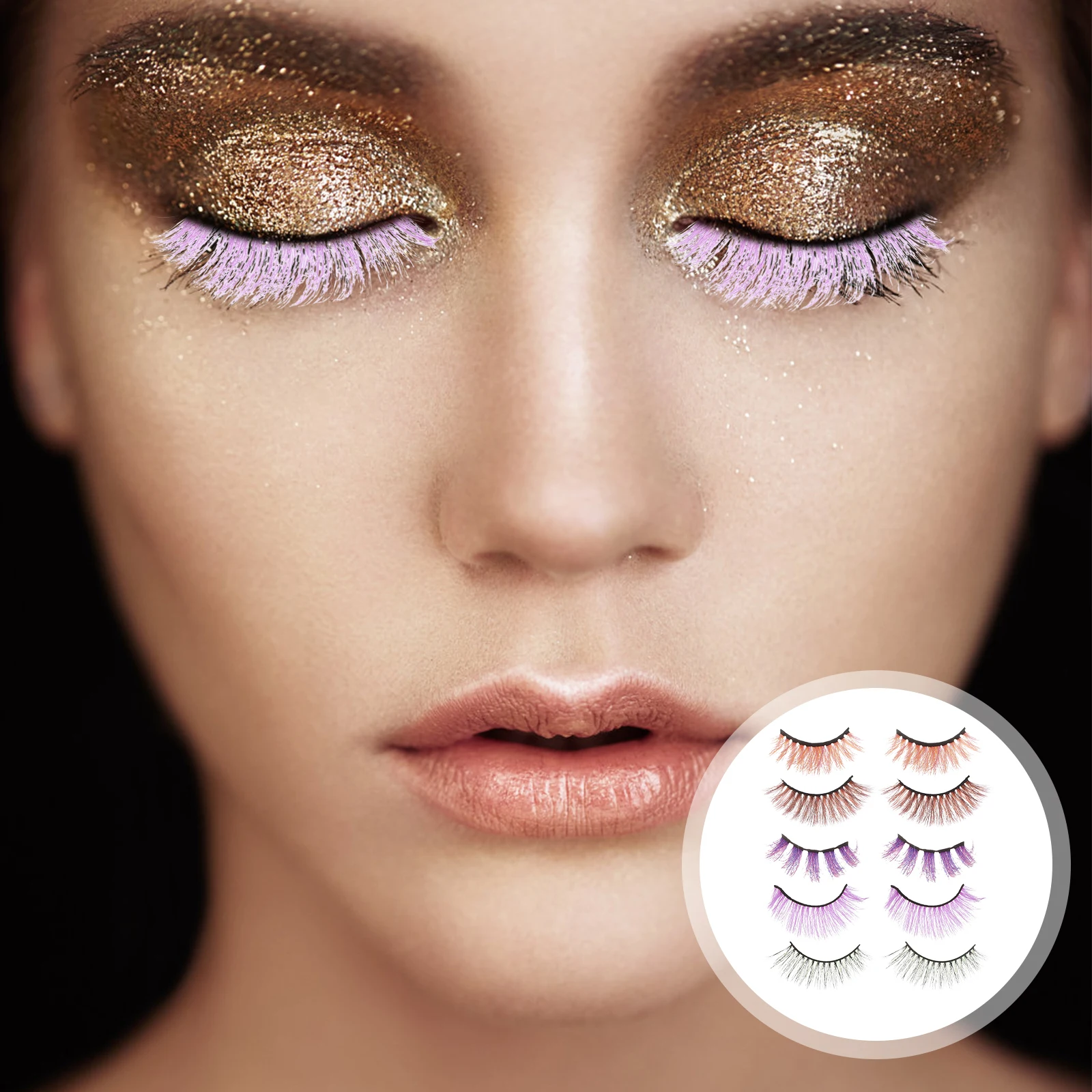 5 คู่สีขนตาปลอม Dramatic Volume Clusters มาสคาร่าปลอมแถบหรูหรา Party Natural Lashes
