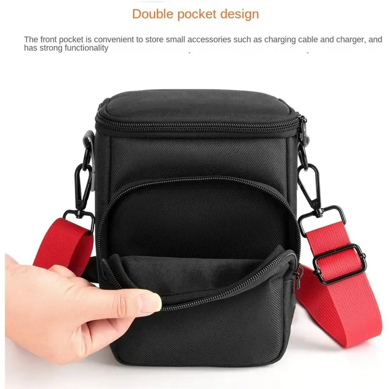 [LXYA68Z!] For Polaroid Flip Camera,Protective Storage Bag, Portable Case With Adjustable Strap& Accessory Pocket