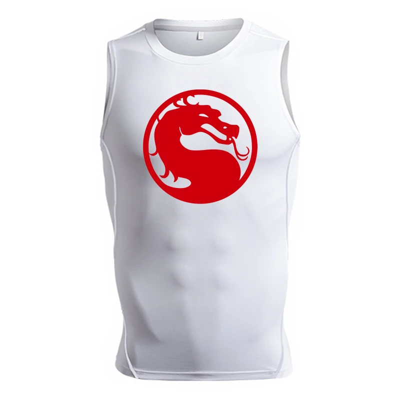 Ärmelloses Kompressionsshirt mit Totenkopf-Flügel-Print für Herren, sportliche, schnell trocknende Tanktops, Fitness-Workout-Lauf-Baselayers, Unterhemden – Detail 25