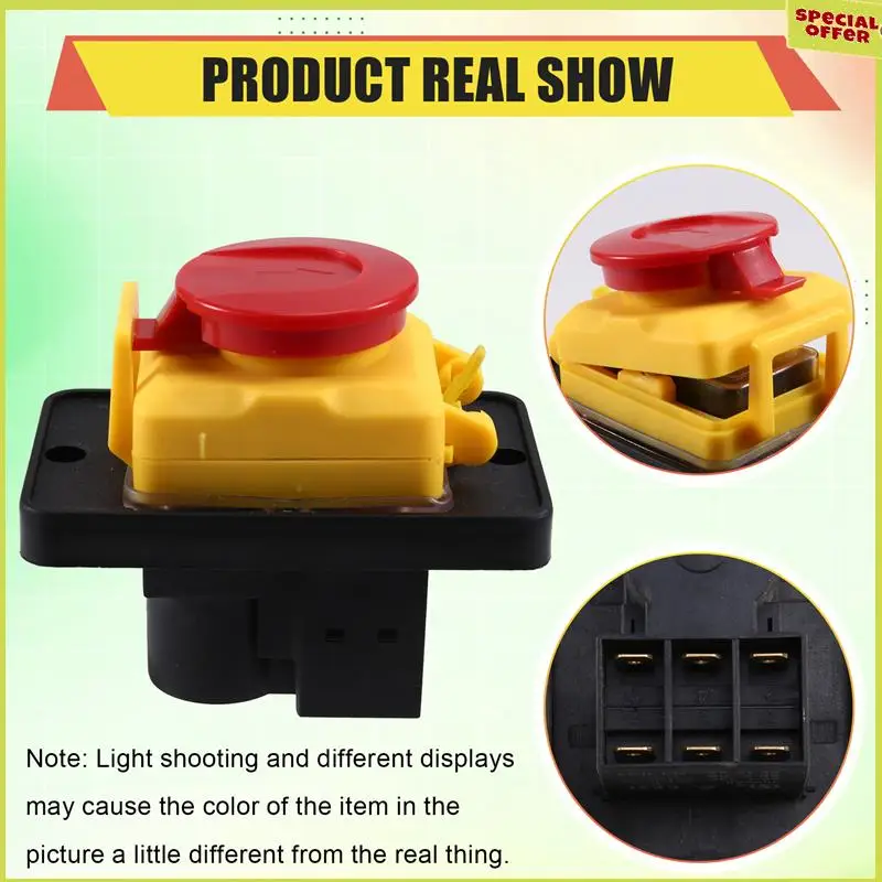 A34R Durable CK31 400VAC Self-Locking Magnetic Switch For Metal Cutting Machine - 6 Pin Start And Stop Control