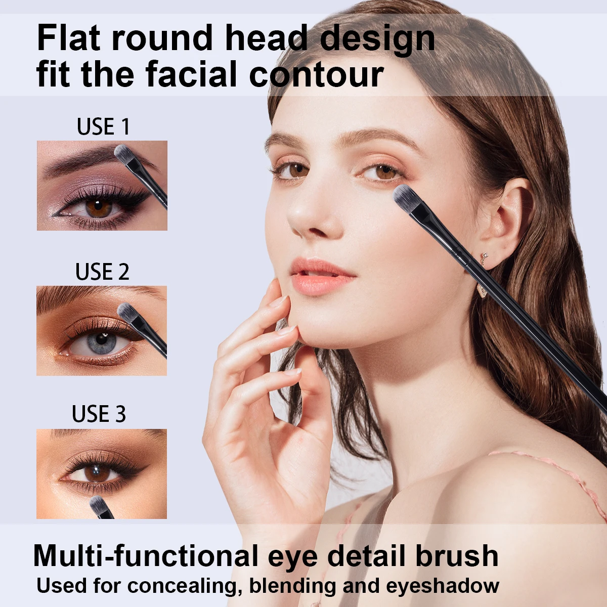 12 pièces de pinceaux de maquillage pour les yeux doux, pinceaux pour fard à paupières, pinceaux pour taches, pinceaux à sourcils, pinceaux anti-cernes et outils de beauté