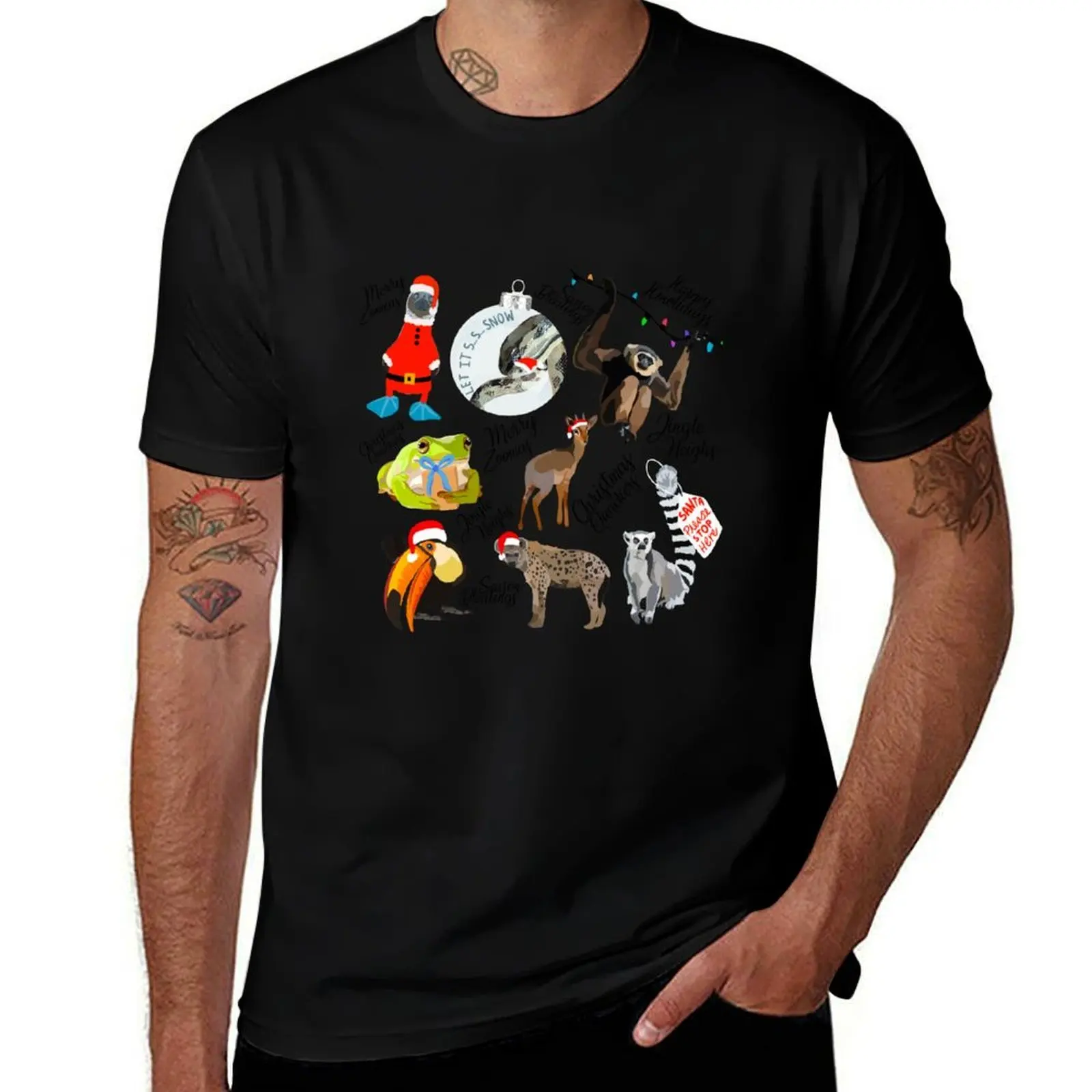 

Merry Christmas Zoo T-Shirt printed t shirts for man t shirt man luxury T-Shirt