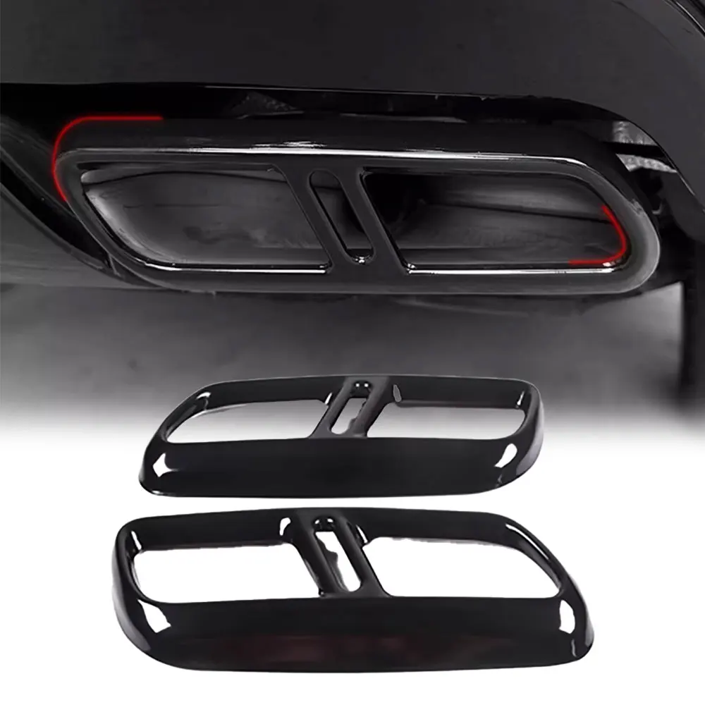 

For Land Rover Range Rover Sport 2023 2024 Stainless Steel Black Car Exhaust Pipe Tail Throat Cover Decoration Accessories