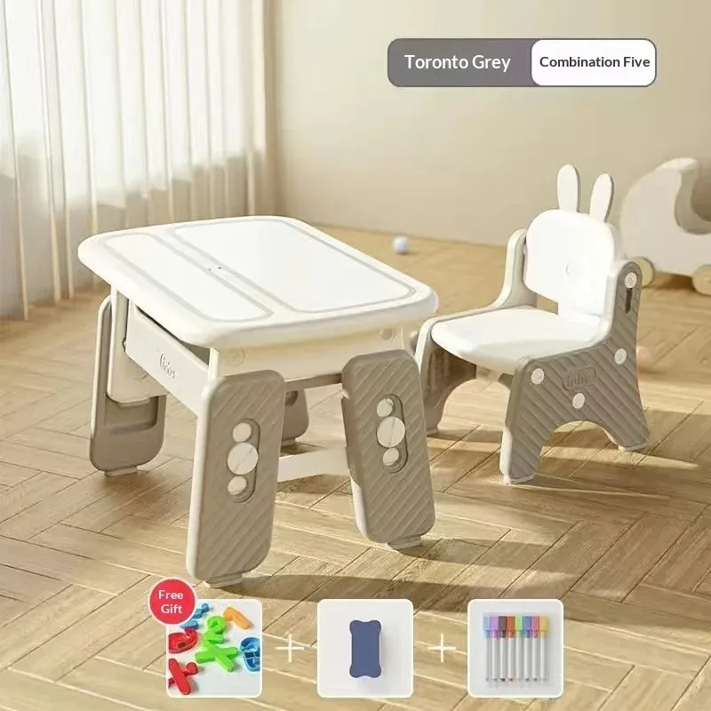 Multifunctional Kids Study Desk Adjustable Height Childrens Learning Table Children Tables Furniture Study Desk Baby Household