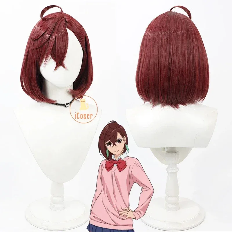 25COSAnime Dandadan مومو Ayase تأثيري حلي شعر مستعار فستان زي مدرسي أقراط المختنق حفلة الهالوين للنساء الفتيات iC