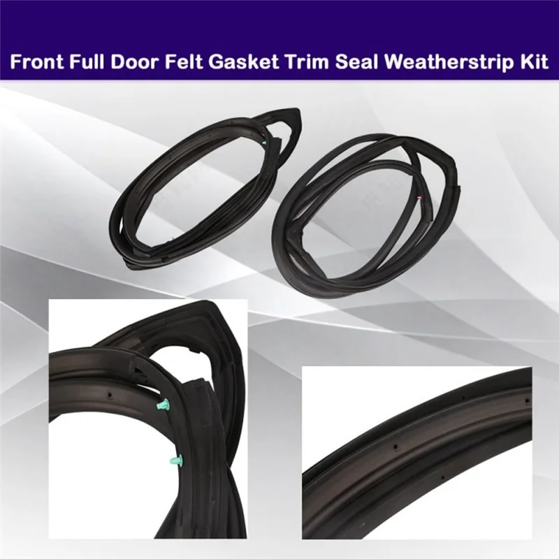 

Front Door Weatherstrip Seal Set For Jeep Wrangle JK 2007-2018 Full Door Felt Gasket Trim Seal 12303.21 12303.22 Parts-A05I