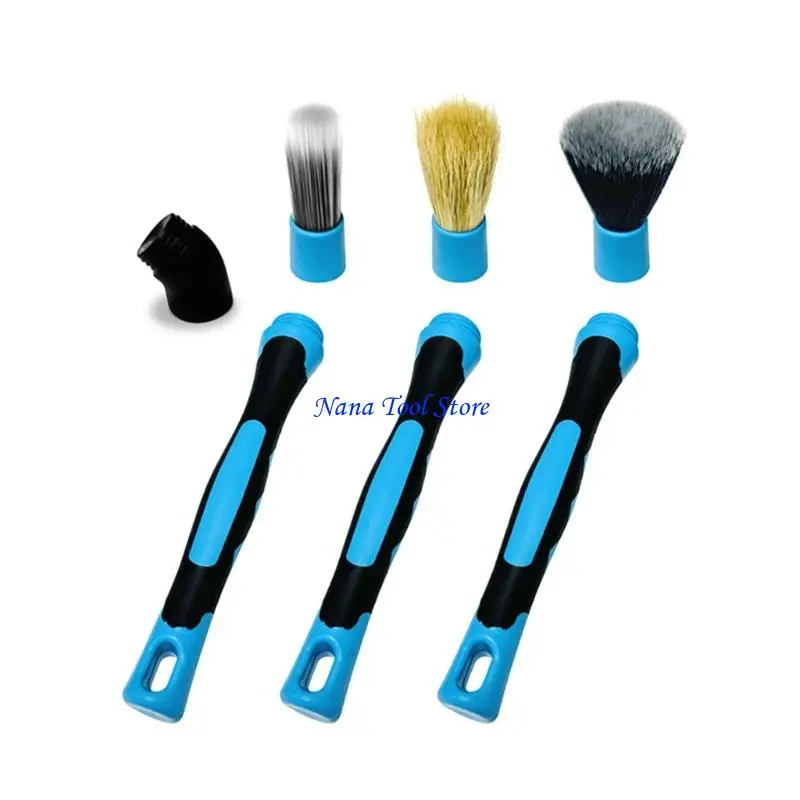 31GJ Auto Air Outlet Cleaning Brushes 3Pcs For Interior Exterior Lightweight Design