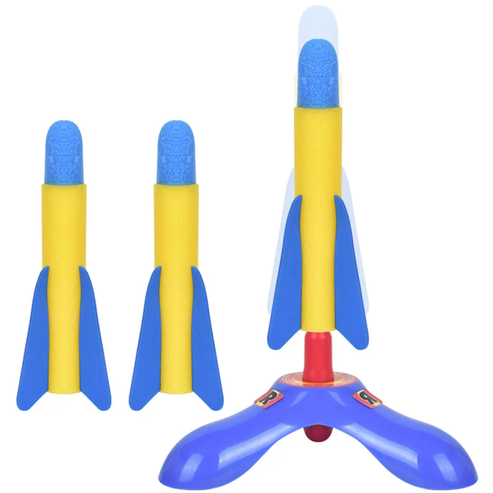 1Pcs Kids Shooting Rocket Game Safe Plastic Sponge Material Air Pump Shooter for Boys Creative Fun Family Play Gift - view 3