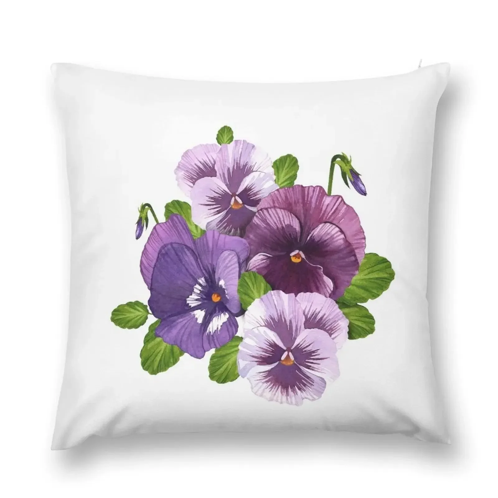 

Purple pansies wreath. Throw Pillow Cushions For Sofa Sofa Decorative Covers Plaid Sofa pillow cover christmas pillow