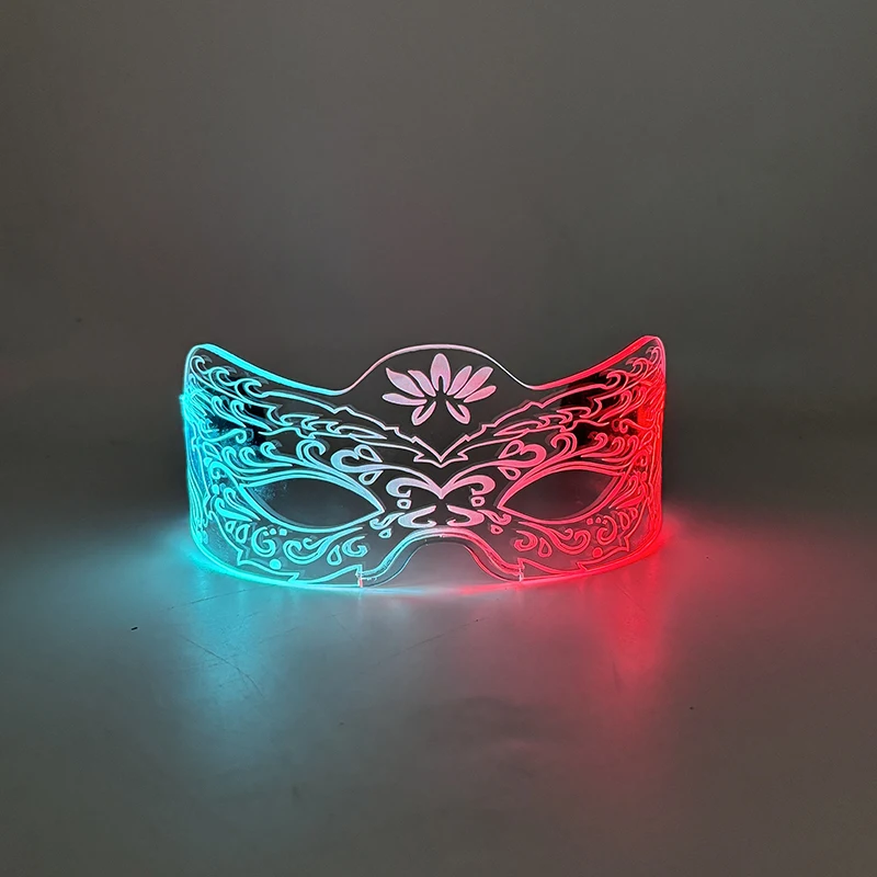 Fashion Colorful Futuristic Luminous Glasses Glow In The Dark LED Glowing Glasses Men Women DJ Bar Decor Neon Glasses Supplies