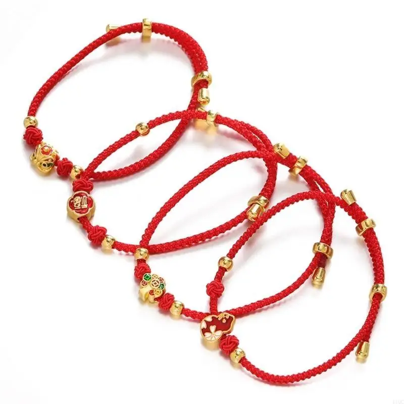 Fashionable Bracelet Adjustable Zodiacs Animal Sign Wrist Chain Lucky Dragon Pendant Bangle Versatile Jewelry Ornament