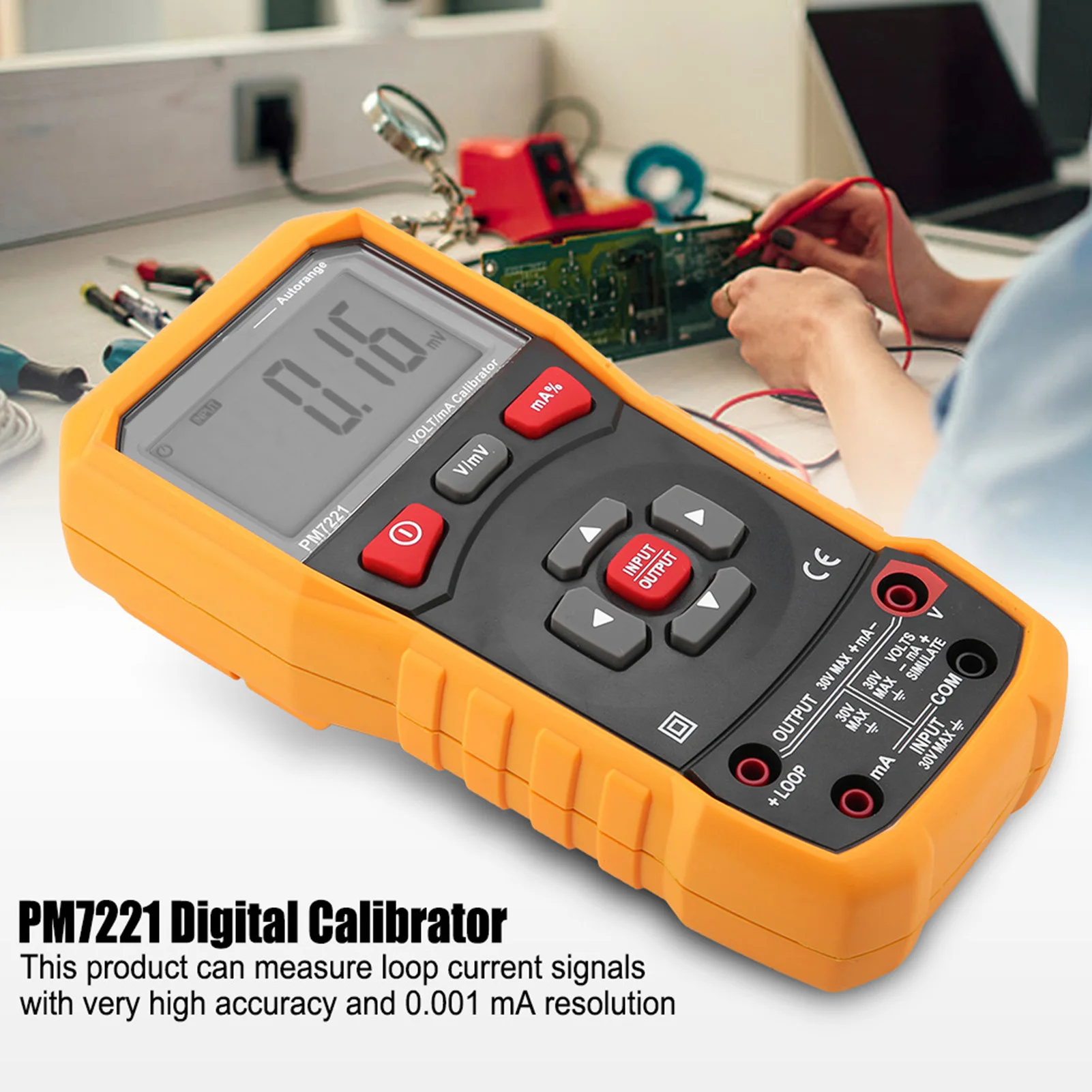 PEAKMETER PM7221  Voltage Current Digital Calibrator 0-10V 0-24mA PM7221 Digital Calibrator