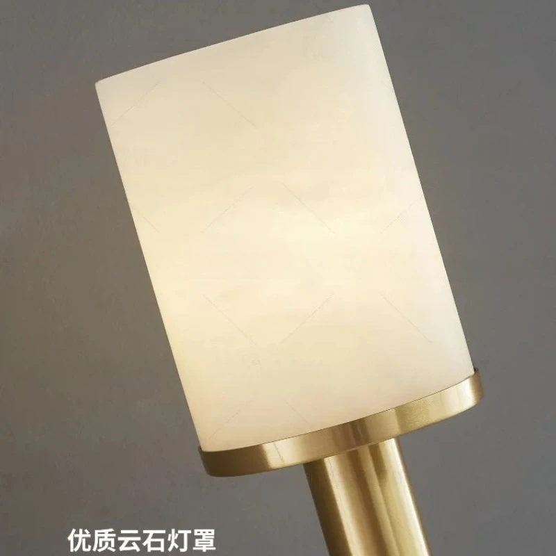 French Vintage Copper Marble Wall Lamp LED E14 Gold/black Classical Luxury Designer Decor Wall Sconces Bedside Living Room Aisle