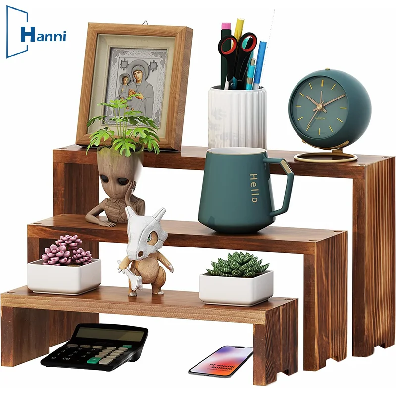 

Wooden 3 Tier Display Stands Perfume Jewelry Figure Model Cosmetic Storage Rack Desserts Cupcake Stand For Party Wedding