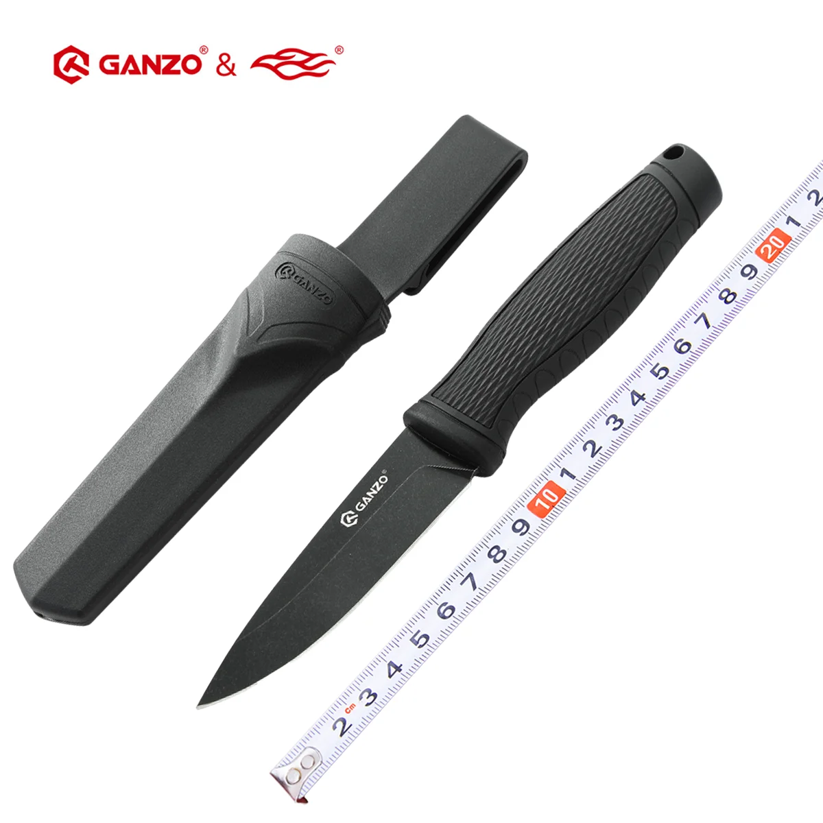 Hot selling Ganzo G806BW-BK 8cr14mov blade PP&TPR handle Hunting fixed blade knife Survival Camping tool outdoor EDC tool