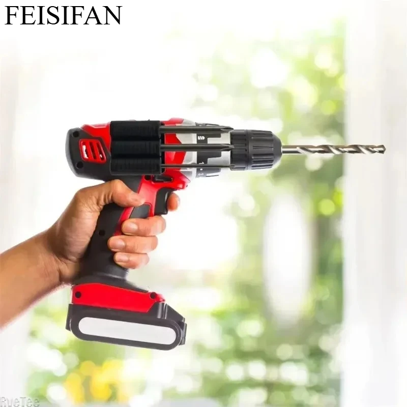 

Upgraded Adhesive Drill Bit Organizer, Tool Holster Bit Sleeve for Screwdriver Bits Power Driver Parts