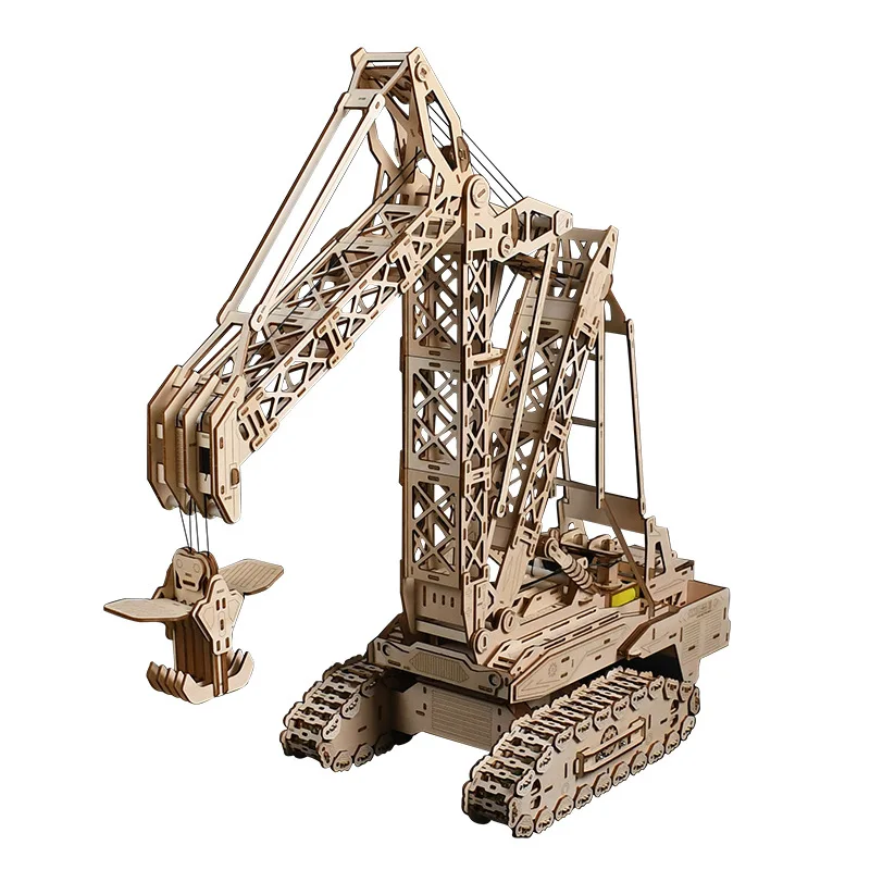 Remote Control 3D Wooden Laser Cut Puzzle  High Difficulty Wooden DIY Toy Assembly Model for Adults Brain Teaser Kit