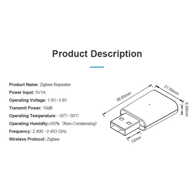 Tuya – Mini amplificateur de Signal ZigBee 3.0, répéteur de Signal, extension de la portée du Signal, maison intelligente, contrôle par application, fonctionne avec ZigBee Gateway