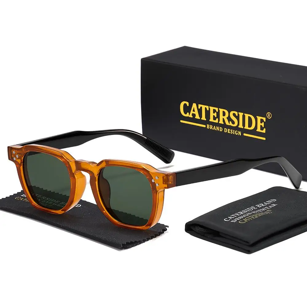 CATERSIDE Neue Herren-Sonnenbrille Markendesign Quadratische Modische Sonnenbrillen Damen Outdoor Reise Party Dekoration Eyewear UV400 – Detail 5
