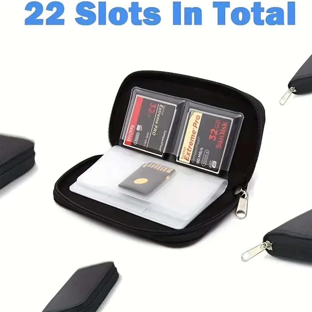Memory Card Storage Bag Carrying Case Holder Wallet 22 Slots for CF/SD/Micro SD/SDHC/MS/DS Game Accessories memory card box image 2