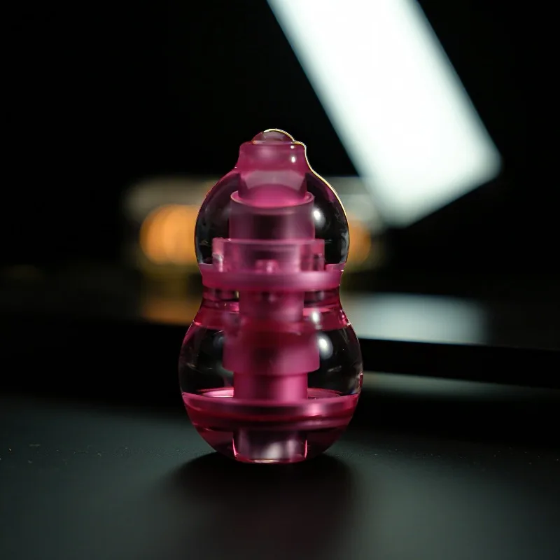 HALOOPLAYER EDC 발광 호박 모양 푸셔 코인 누르기 및 회전 복합 피젯 스피너 스트레스 해소 장난감