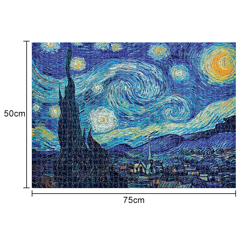 DIY Large Puzzle Game Toys 1000 Pieces Puzzles for Adults Paper Jigsaw Puzzles Educational Intellectual Decompressing Toy