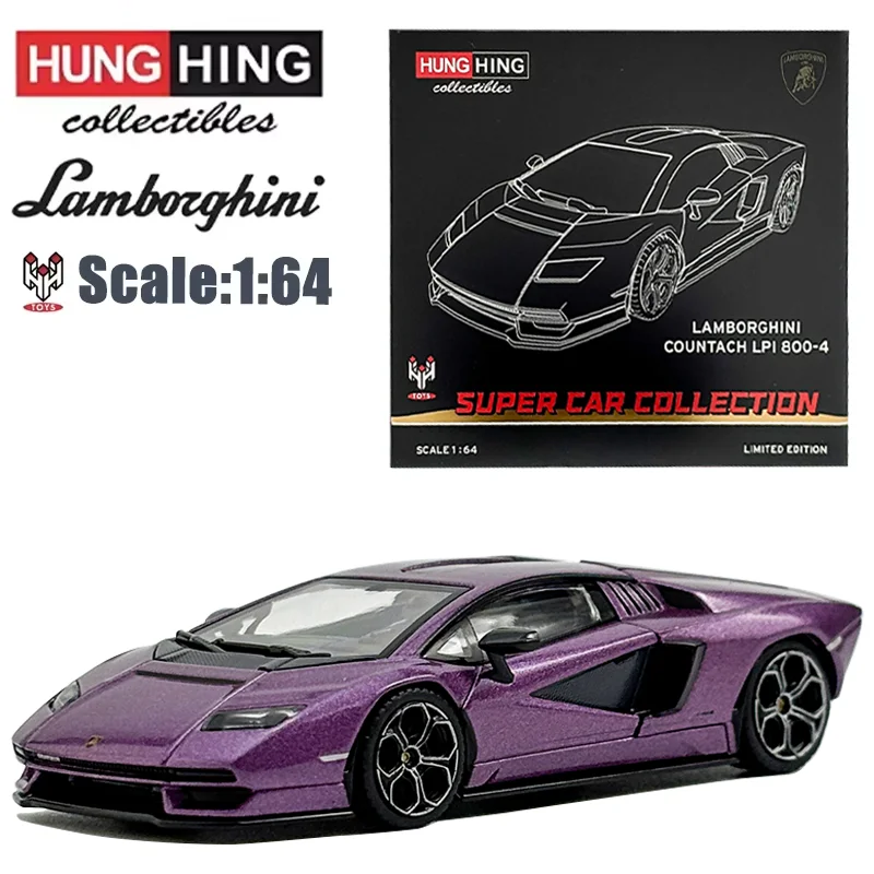 

HH Toys 1/64 LAMBORGHINI COUNTACH LPI 800-4 SUPER CAR COLLEETON LIMITED EDITION Игрушечный автомобиль из сплава, литая под давлением металлическая модель в подарок