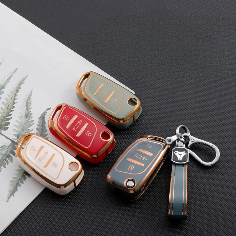 

Soft TPU Remote Key Cover Case Shell Fob for Peugeot Citroen C1 C2 C3 C4 C5 DS3 DS4 DS5 DS6 Car Styling Accessories Keychain