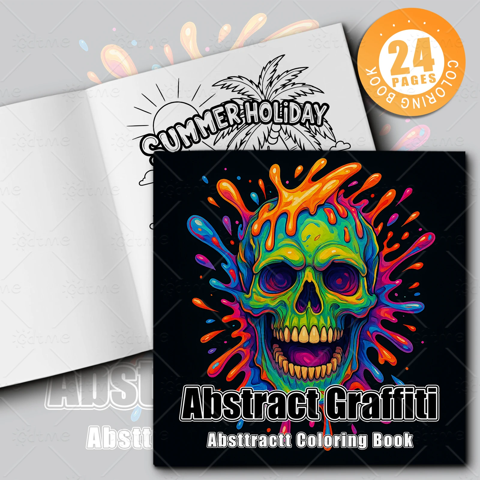 Abstract Graffiti Coloring Book, Bold Street Art & Urban Designs, Stress Relief Creative Paperback, Artistic Gift for Adults