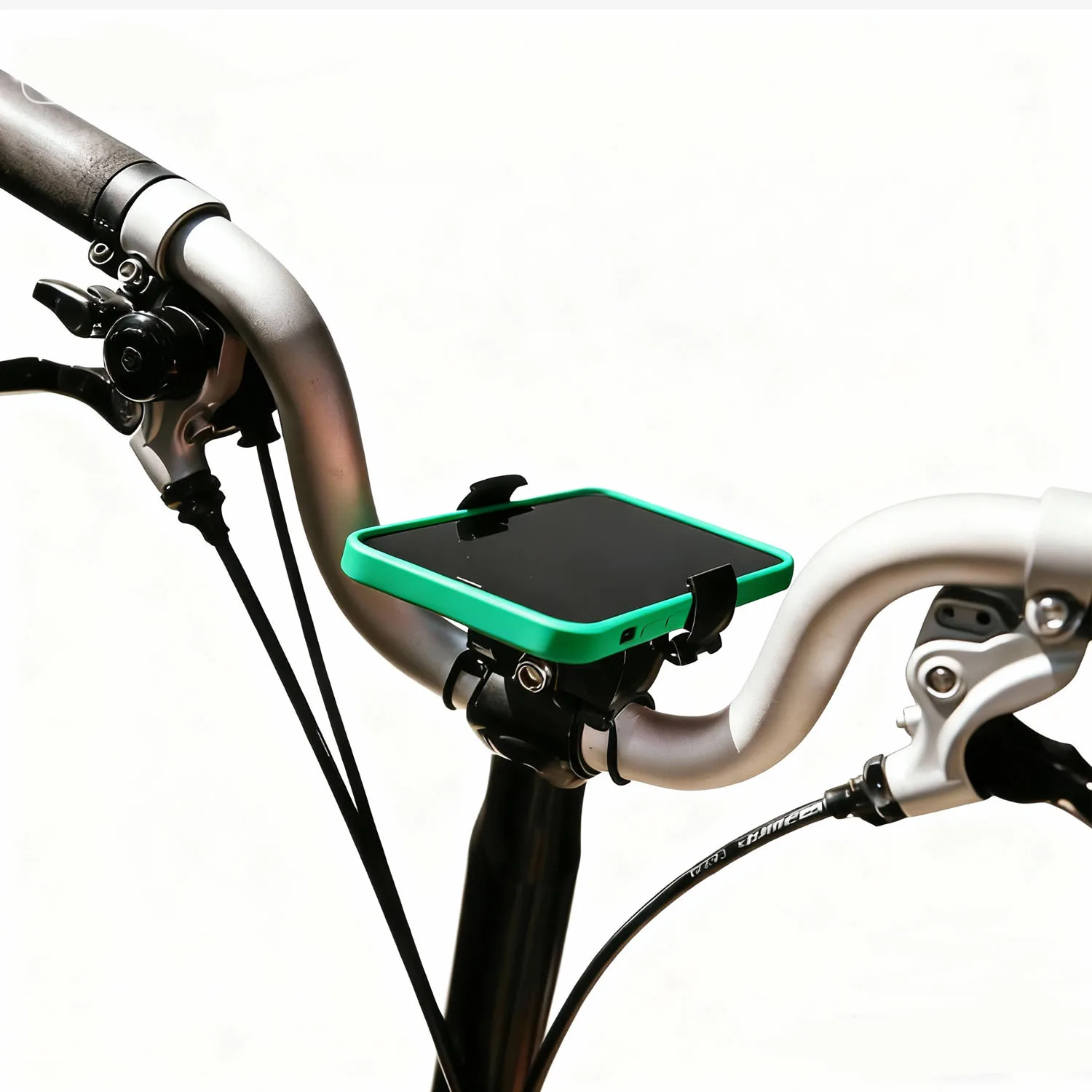 Suitable for Brompton folding bike phone holder M/S handlebar set, folding riding accessories, 360° rotation, shockproof view 2