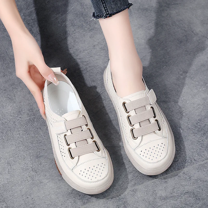 

ENJOYOU New Arrival Beef Tendon Soft Bottom Casualladieswear Shoes Plaidwhite Shoes Flats Doudou Shoes Non-slip Pregnant Women F