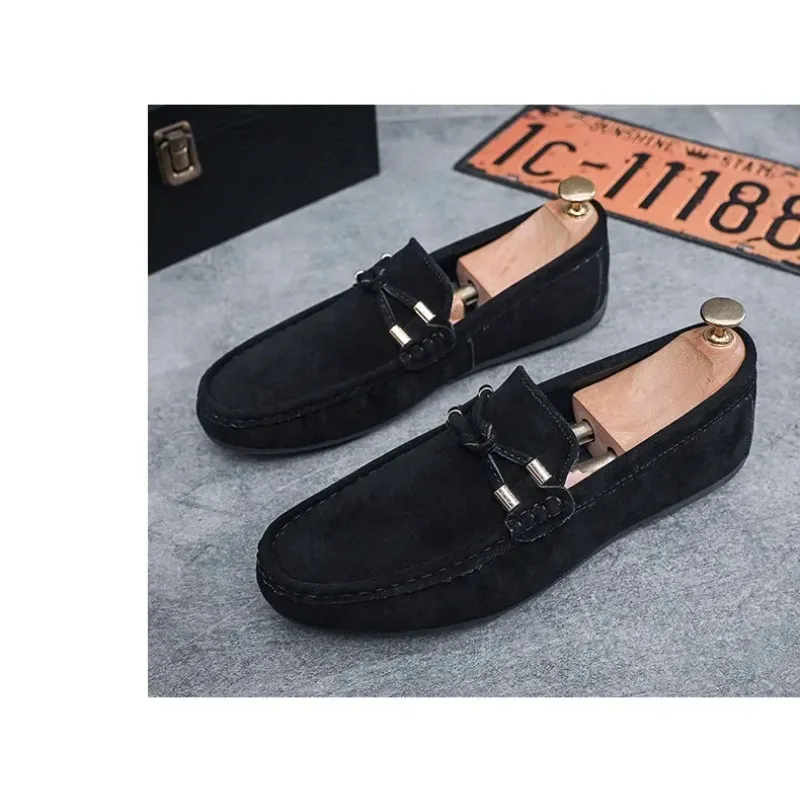 

Мужские повседневные туфли-лоферы 2026: дышащие, нескользящие, мягкие мокасины для вождения