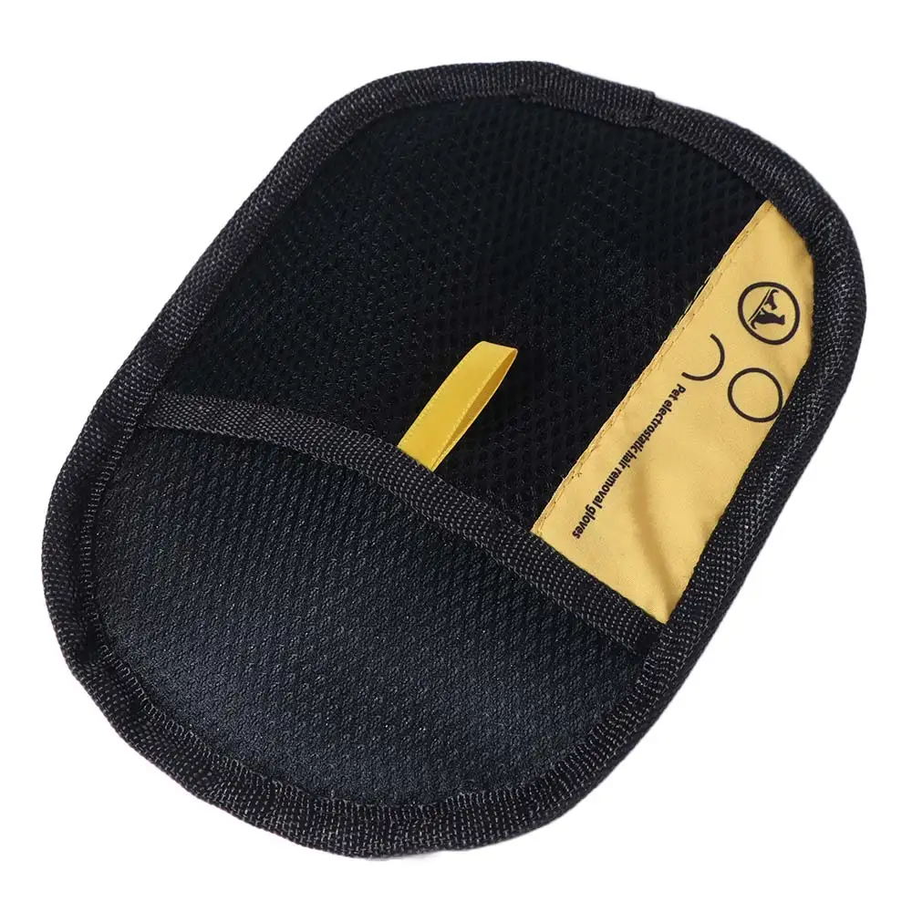 2 قطعة/المجموعة على الوجهين الحيوانات الأليفة الاستمالة قفازات لينة سميكة ثابتة إزالة الغبار فرشاة سوداء متعددة الوظائف إزالة قفازات القط #3