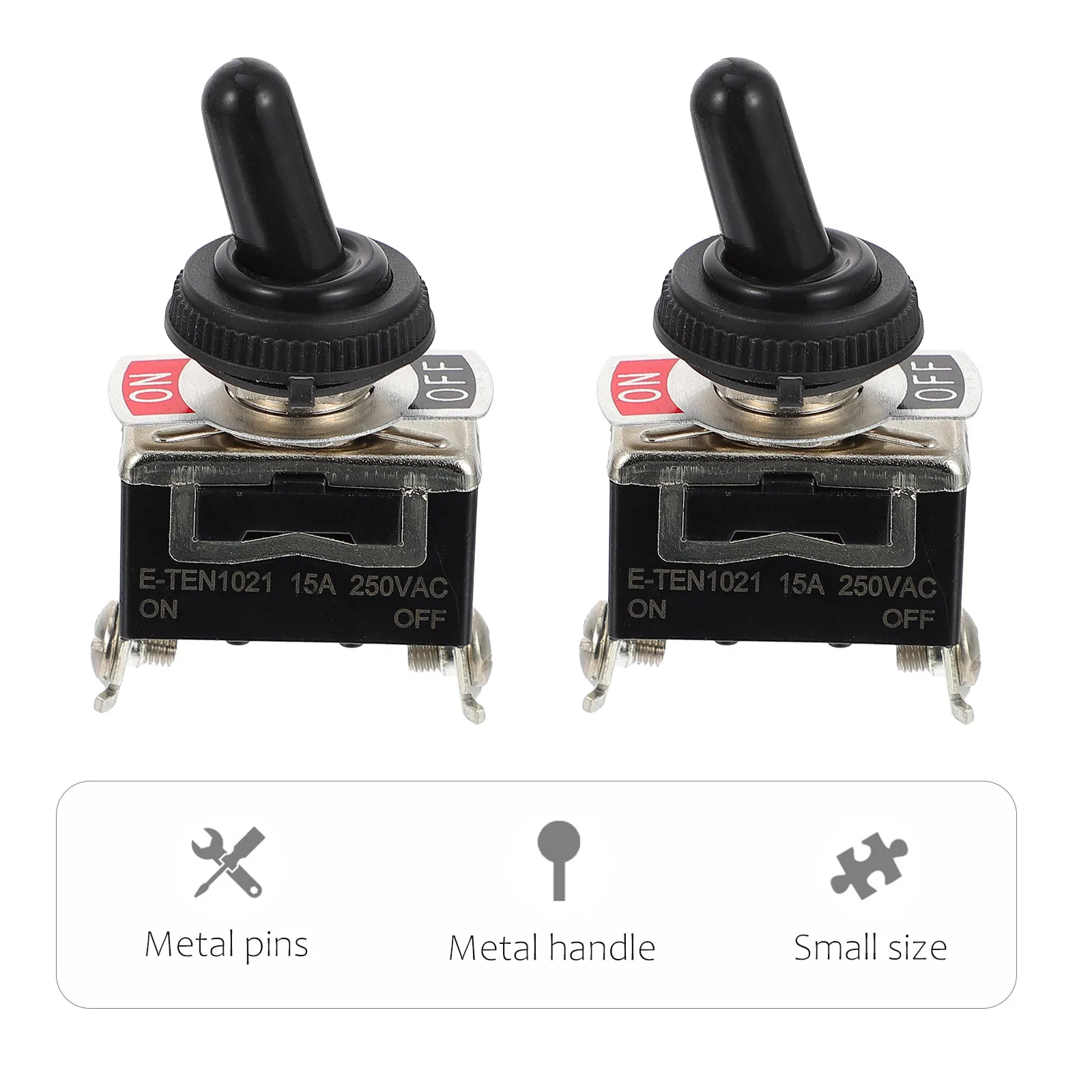 

5 Sets 2 Position Boat Toggle On/Off Waterproof Covers Car Supplies Marine Rocker Switch Heavy Duty For Car Boat Replacement