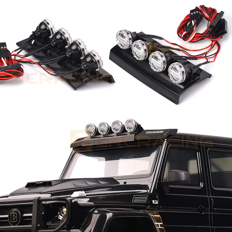 

Roof Spotlights Off-road Searchlights Snap-on Installation for 1/10 RC Crawler Car Traxxas TRX4 TRX6 Benz LED Lights DIY Parts