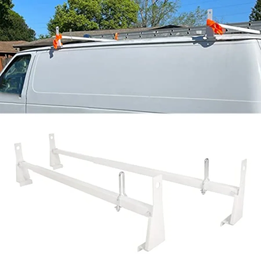

41"-77" Universal Ladder Roof Racks Compatible with 2003-2017 Chevy Express GMC Savana 1999-2014 E-Series 700 Lbs Capacity Adj