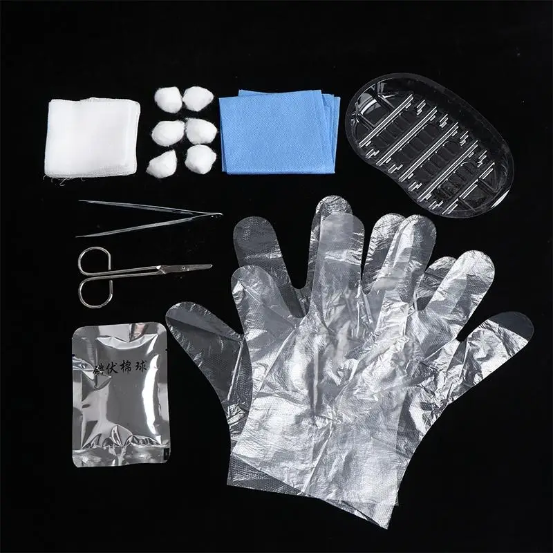1 Set Debridement-Naht-Desinfektions-Wundpflege-Werkzeugset NEU Steriles Einweg-Verband-Ersatzwerkzeugset – Detail 3