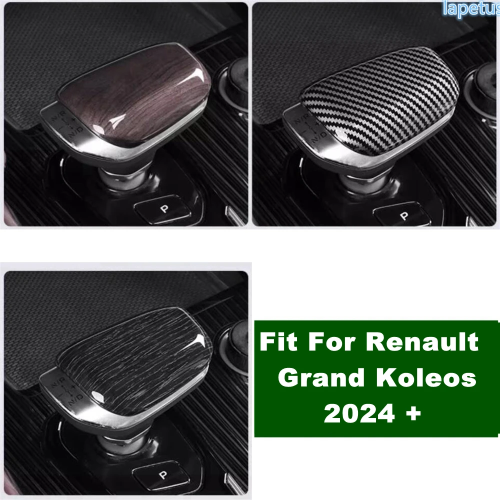 

Carbon Fiber Look Car Gear Shifter Knob Head Handle Decoration Frame Cover Trim For Renault Grand Koleos 2024 2025 Accessories