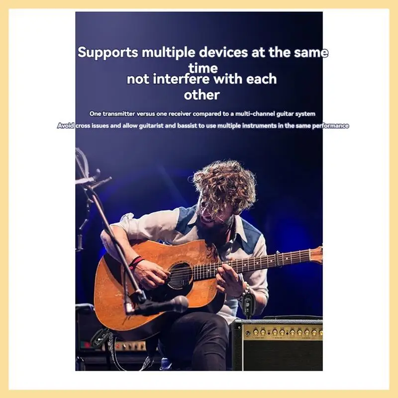 

AA90-Wireless Guitar System UHF Audio Wireless Transmitter Receiver For Acoustic Guitar Bass Violin Keyboard