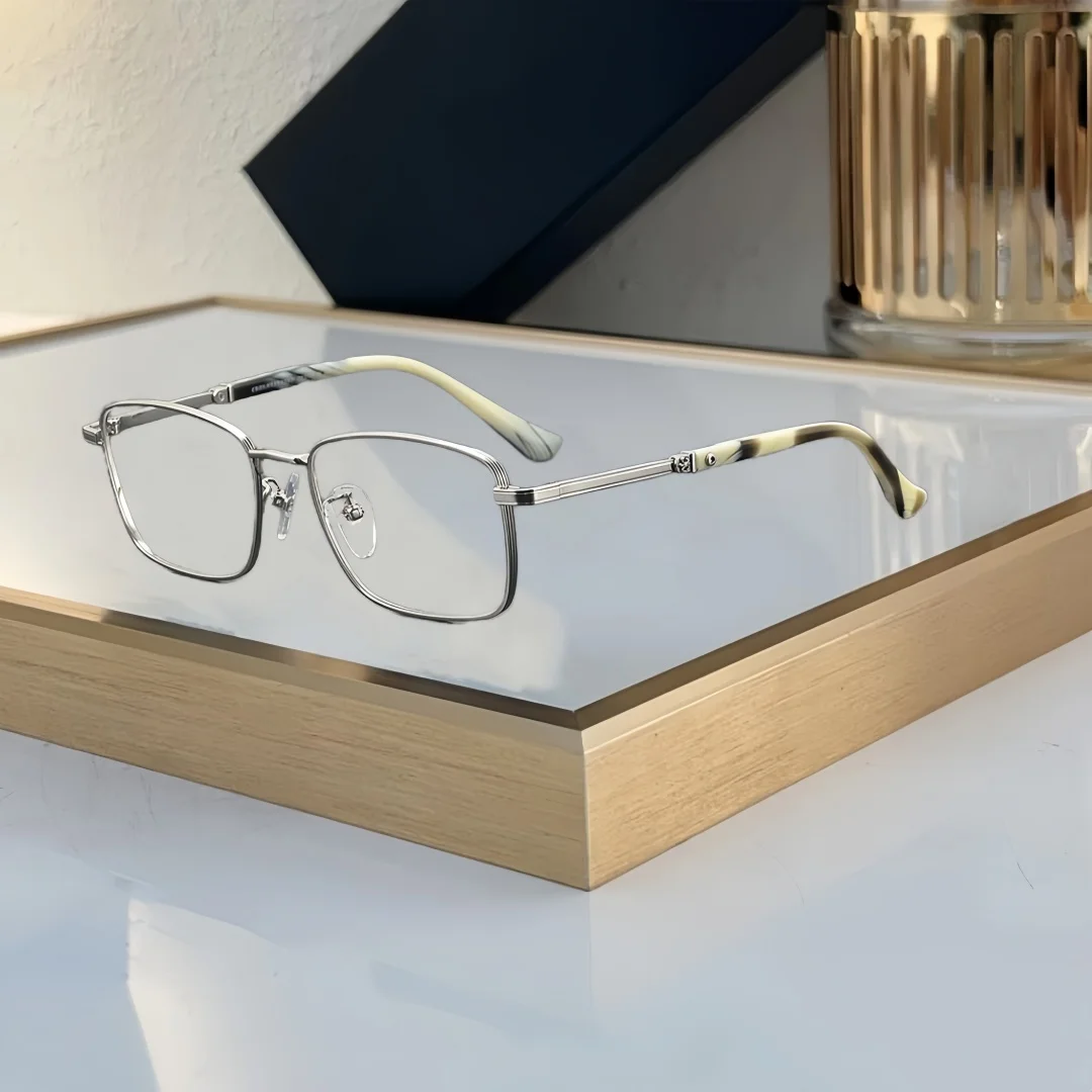 

Myopia Glasses Frame Titanium Alloy Half Frame Personalized Fashion Lightweight Men's and Women's Optical Prescription Glasses
