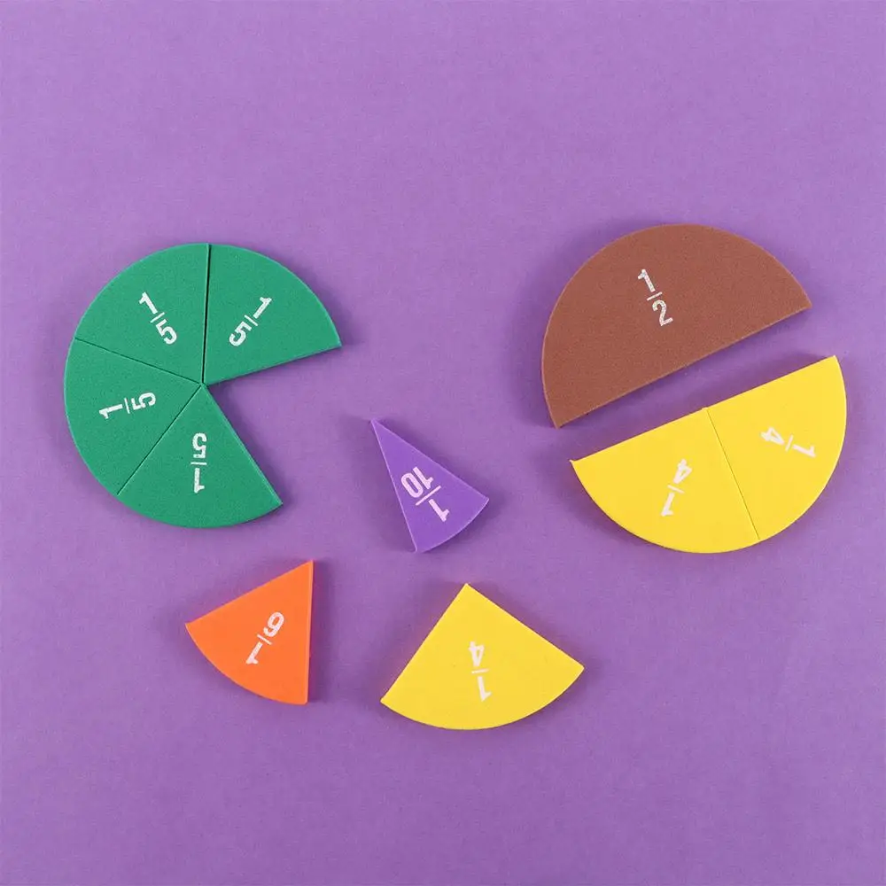 Educational Toy Round Shaped Math Teaching Toy Fraction Instrument Demonstrator Montessori Educational Fraction Educational