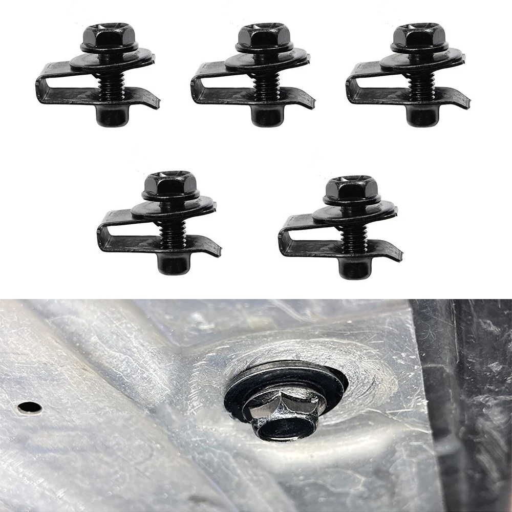 Car Body Bolts & U-nut Clips M6 Engine Under Cover Splash Shield Guard For Nissan QASHQAI Rogue Sport Juke Almera Leaf Frontier