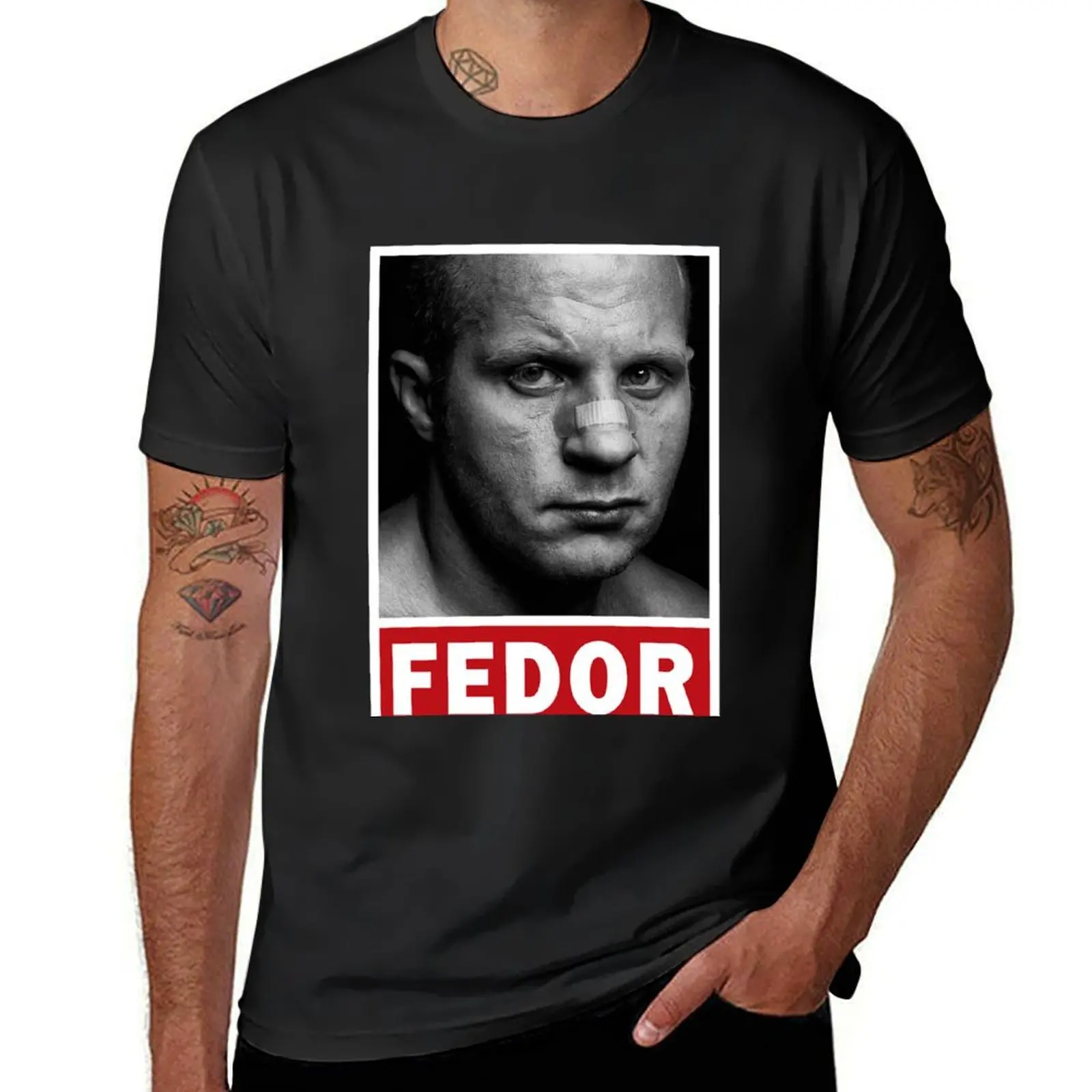 

Fedor Emelianenko T-Shirt vintage anime shirt oversized graphic tee anime baggy shirts Men's cotton t-shirt