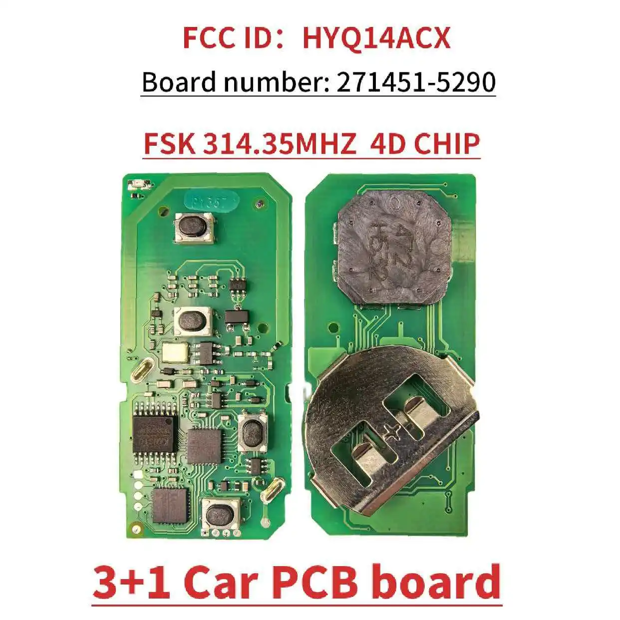 HYQ14ACX Board: 271451-5290 314.3MHz For Toyota Venza Prius C Prius V 4Runner 2009-2018 Smart Card Remote Key Fob Keyless Entry