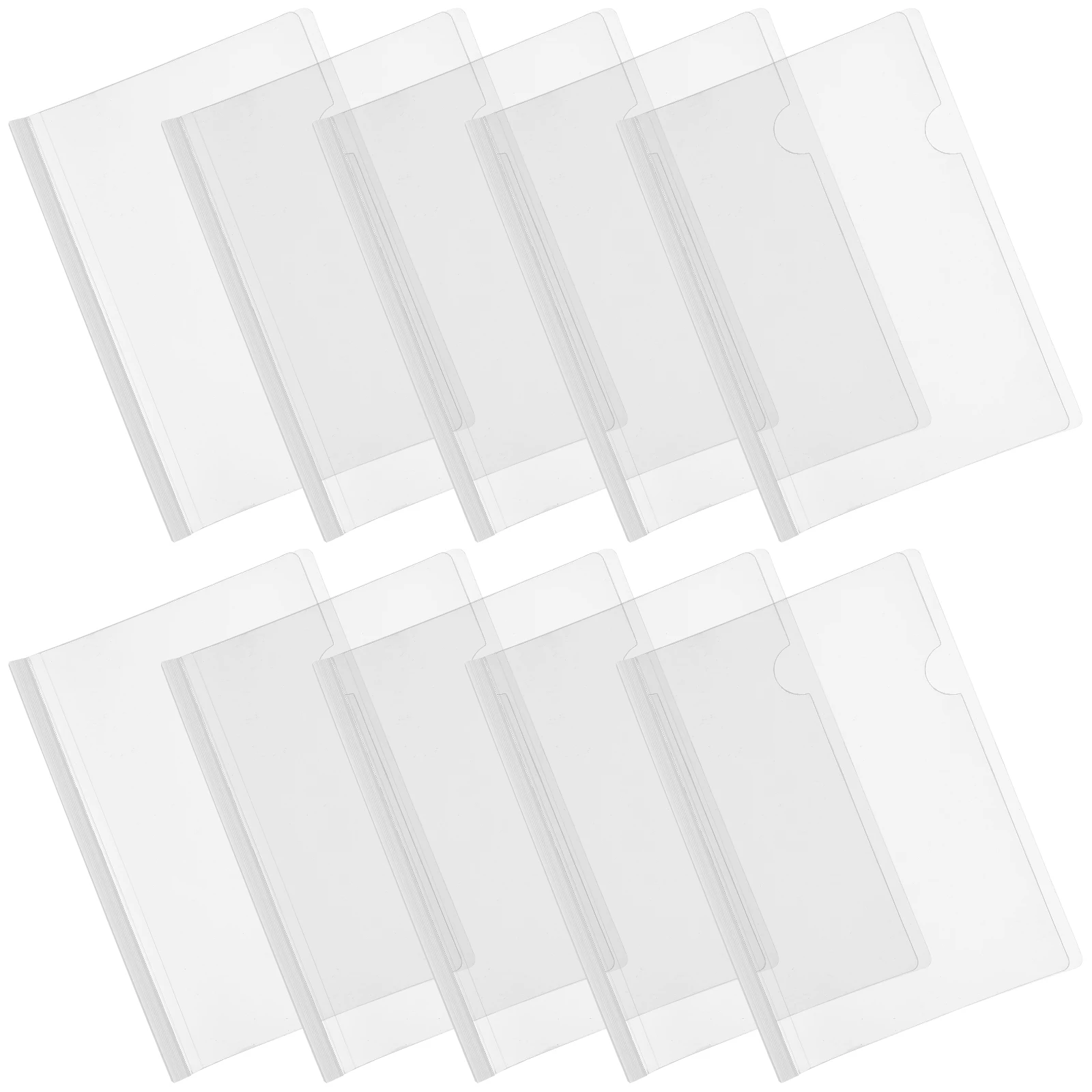 

10pcs B5 Clamp Document Folders Folder Binder 16k Paper File Binder Portfolio Report Covers Clear Folders For Documents Plastic