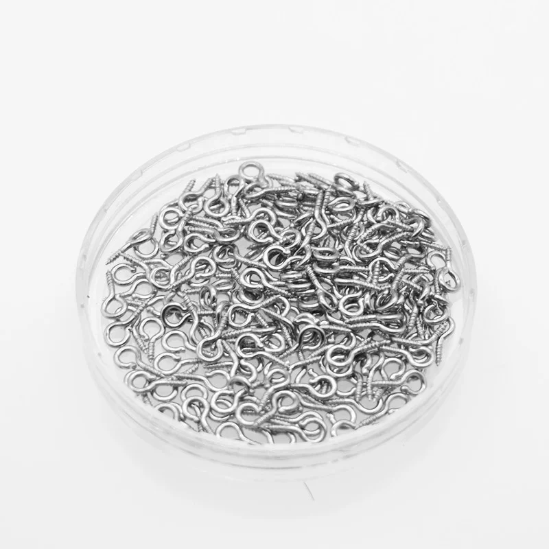 200PCS DIY Jewelry Findings Small Tiny Eyepins Hooks Eyelets Screw image 5
