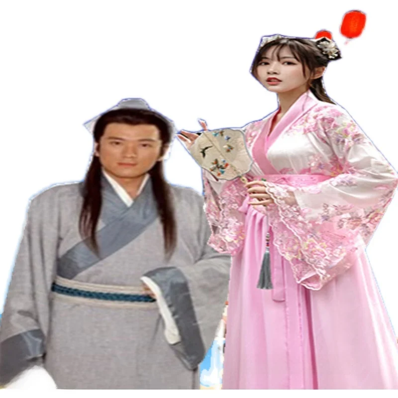 أزياء الهالوين Chang'e أحفاد دونغ يونغ الصينية القديمة Hanfu Ele Sakura أداء الزي الخصر طول رداء