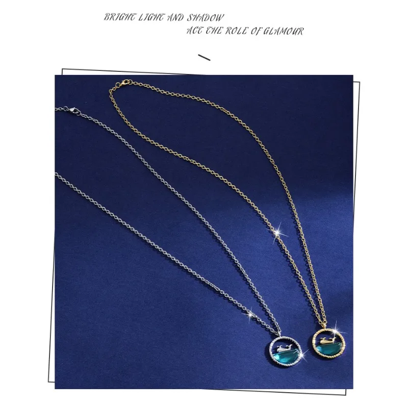 

This is a 2025 romantic ocean whale necklace, a fashionable and versatile women's autumn and winter sweater necklace