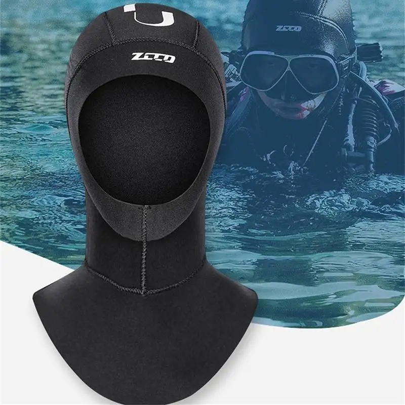 ZCCO 3mm Diving Hood Head Cover Neoprene Wetsuit Surfing Snorkeling Water Sports Winter Thermal Swimming Headgear For Men Women