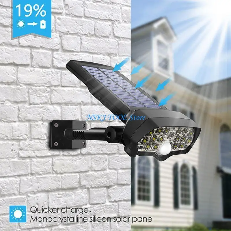 

L8RC PIR Motion Solar LED Wall Light Waterproof Outdoor Lighting For
